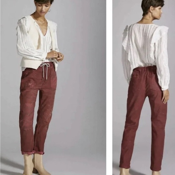 Pilcro Pants - Pilcro Anthropologie trailblazer floral distressed womens pants XS more like M